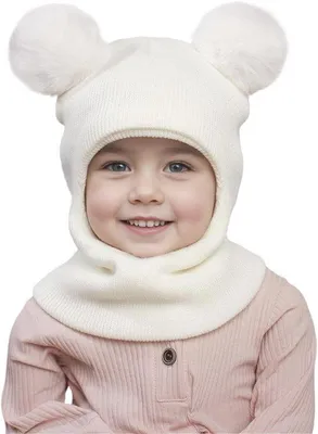 Produktbild von Kinder-Wollschaal mit doppeltem Pompon