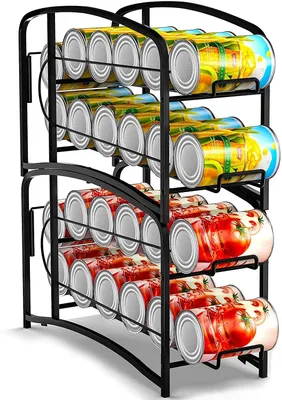 Dosen-Dispenser-Set 2er-Pack, stapelbar, schwarz, 44,5 cm