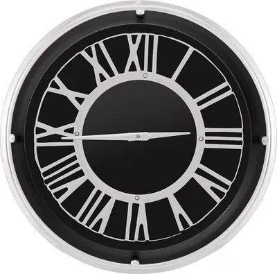 Produktbild von GOPLUS Wanduhr groß, φ45cm Vintage Uhr mit römische Ziffern, Funkuhr ohne Tickgeräusche, dekorative Wanduhr, Batteriebetrieben, für Wohnzimmer, Büro & Klassenzimmer, Schwarz (45 x 45 cm)
