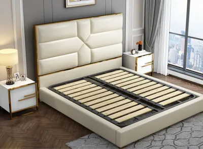 Produktbild von Luxus Schlafzimmer Bett Polster Design Luxus Doppel Hotel Betten Hotel Möbel Neu