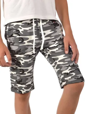 Produktbild von Kinder Jungen BEZLIT Stoff Shorts Uni Camouflage Grau Camouflage 128/134