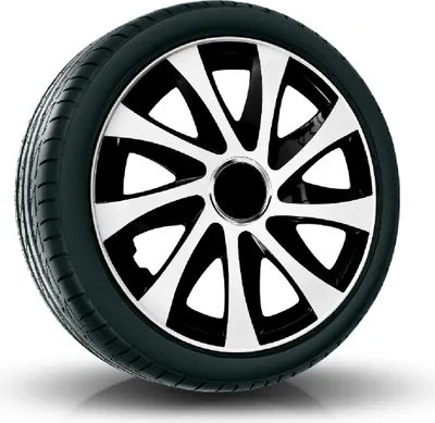 Produktbild von Radkappen Radzierblenden EINZELN (1Stück) 14 Zoll weiß/schwarz DRIFT Z458337