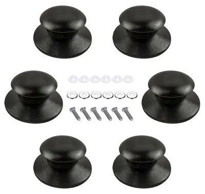 6er Set universelle Deckelgriffknöpfe für Glasdeckel, Bakelit