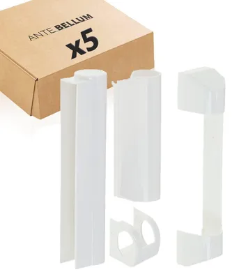 Abdeckkappen-Set für Kunststofffenster, 5 Stück, weiß