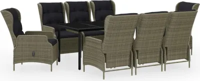 Produktbild von vidaXL 9-tlg. Garten-Essgruppe Braun