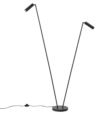 Produktbild von Moderne Stehleuchte Schwarz 2 Flammig GU10 35mm Thomas