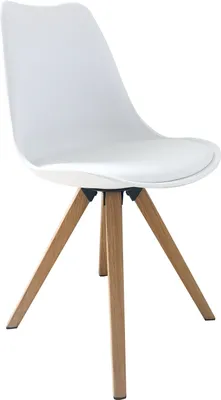 Produktbild von Stuhl 2er-Set "KIRA" in weiß. Abmessungen (BxHxT) 48x86x56 cm
