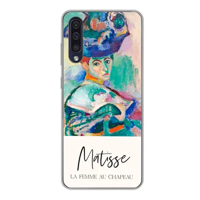 Produktbild von MuchoWow® Handyhülle Schutzhülle Hülle für Samsung Galaxy A50 Die Frau mit dem Hut - Matisse - Kunst Silikon Softcase Handy Hülle - Mobiltelefonhülle