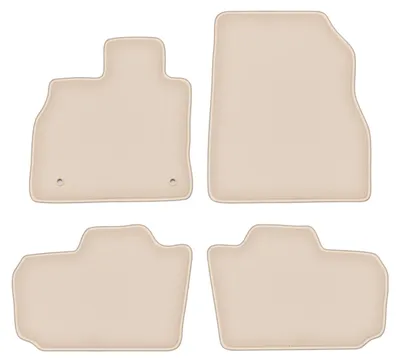 Produktbild von DURBAN Beige Velours-Fußmatten-Set für Nissan Leaf I Schrägheck (2010-2017)