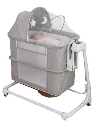 Produktbild von Elektrisches Kinderbett, Bluetooth-Konnektivität, verstellbare Winkel, 08601 - Hellgrau