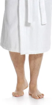 Produktbild von Wewofashion Herren Damen Bademantel 3002-100 Weiß Unifarben 48 S