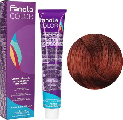 Produktbild von Fanola 6.44 Dark Blonde Intense Copper, Dunkel, Frauen, 100 ml, Alle Haare, Farbspeichernd, Glanz, Weichmachend, Tube