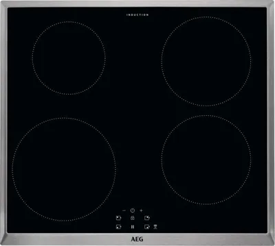 Produktbild von AEG IEB64000XB, Schwarz, Integriert, 60 cm, Zonen-Induktionskochfeld, Glas, 4 Zone(n)