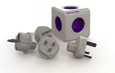 Produktbild von Allocacoc PowerCube ReWirable, Drinnen, Typ F, Type F (CEE 7/4), Violett, Universal, 5 AC-Ausgänge