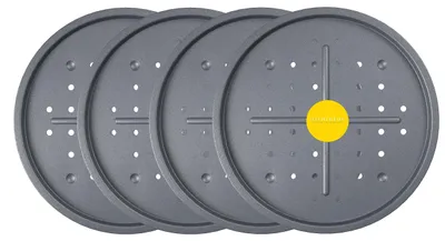 Pizza-Ofenbleche 33,5 cm, antihaftbeschichtet, 4er-Set, spülmaschinengeeignet