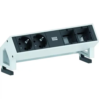 Produktbild von BACHMANN DESK2 2x Schutzkontakt 2x ABD GST18 Inox