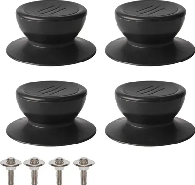 Produktbild von Deckelgriff, 4 Stück Ersatzgriffe, Deckelgriff für Glasdeckel, universeller Griff, geeignet für die meisten Deckel von Gläsern, temperaturbeständig, langlebig, Verwendung (hochwertiger Kunststoff)