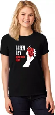 Immagine prodotto di Green Day - Maglietta "American Idiot" da donna RO2961 (M) (Nero)