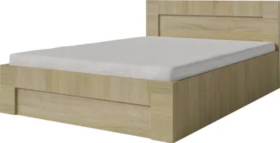 Obrázek produktu pro FURMEB24 - WER - Rm postele 100 x 200 cm s lamelovm rotem - Kovov rm postele s prostornou pruinou - Dub Sonoma - BoÄn­ otev­rn­
