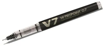 Image de Roller à encre PILOT V7 Hi-Tecpoint, rechargeable, noir