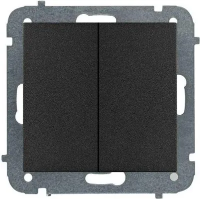 Produktbild von Unterputz Wechselschalter Serienschalter 10A schwarz Premium serie SENTIA