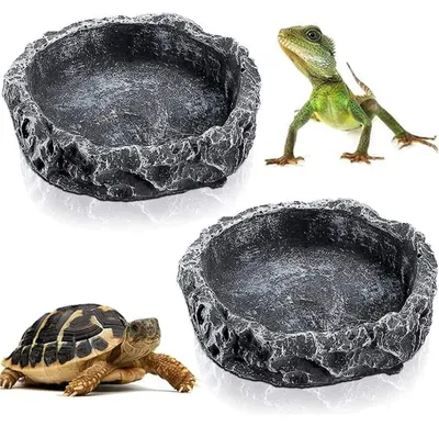 Productafbeelding van Set van 2 Reptielen Voedingskommen