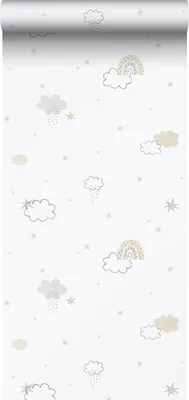 Immagine prodotto di Sanders & Sanders carta da parati nuvole grigio, beige e bianco 53 cm x 10.05 m
