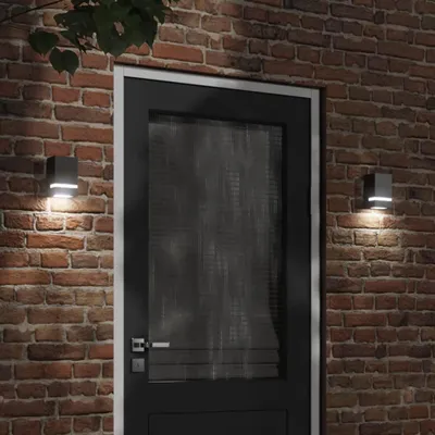 Immagine prodotto di vidaXL Luci da parete per esterni 2 pezzi in acciaio inox nero