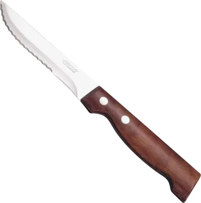 Produktbild von Steakmesser mit Knochenschneide, gezahnte Klinge 11 cm – braunes Holz – Arcos