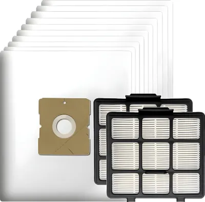 Produktbild von 10x Staubsaugerbeutel und 2x HEPA-Filter für Inventum ST207 ST306 ST307 ST308 Staubsauger geeignet - Ersatz-Staubbeutel SZ300 21200900120 und 21200900010