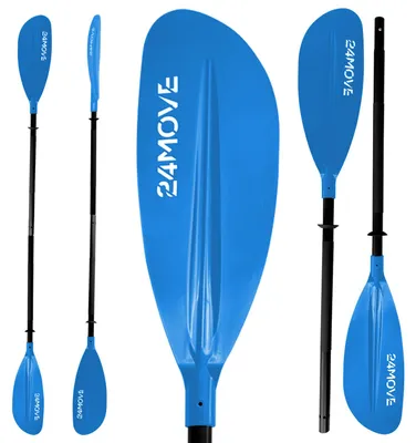 Produktbild von 24MOVE® Doppelpaddel LAGO Aluminium Paddel, Stand-Up Paddling, Paddel für Kajak, 220 cm, verstellbar