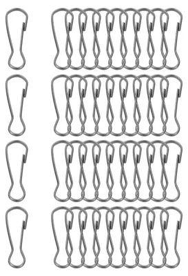 40 Karabinerhaken 32x11x3 mm Edelstahl schwarz