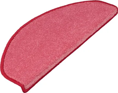Produktbild von Stufenmatte Dynasty Velours Rosa Halbrund 23,5 x 65 cm