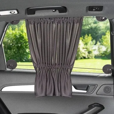 Immagine prodotto di Tenda parasole per auto; tenda scorrevole grande 68 x 50 cm, antracite/nero, grigio scuro