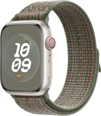Immagine prodotto di Apple MTL63ZM/A Cinturino Nike Sport Loop per Apple Watch 45 mm Multicolore Nylon Sequoia Arancione