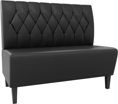 Produktbild von Gastro Sitzbank Paris | 120 cm breit | Kunstleder Schwarz | Diamant | Dinerbank