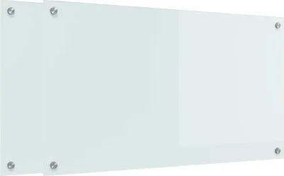 Produktbild von vidaXL Küchenrückwand 2 Stk. Weiß 90 x 50 cm Gehärtetes Glas