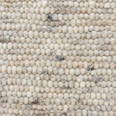 Produktbild von Handweb-Teppich Lambrecht Nutzschicht 100 % Schurwolle, Wohnzimmer, Esszimmer, Schlafzimmer Farbe Grau-Beige 070x130 cm