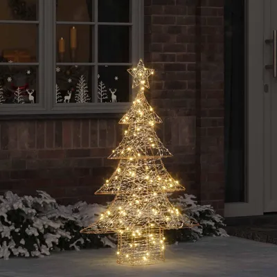 Zdjęcie produktu dla vidaXL Choinka ze 120 diodami LED w kolorze ciepłej bieli 120,5 cm PET