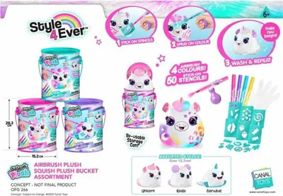 Productafbeelding van Canal Toys OFG266 Canaltoys Squish Plush Bucket Assortment
