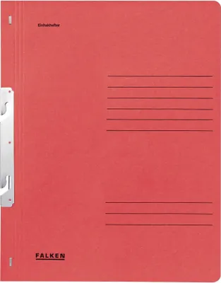 Produktbild von Falken 50x Einhakhefter A4 RC-Krt. 1/1 Vorderd., kaufm. Heftung, Rot, 80004054F