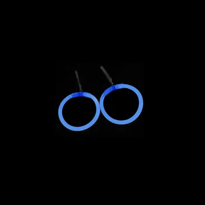 Produktbild von 1 Paar Knicklichter Creolen Ohrringe Blau, wiederverwendbar, Neon Deko