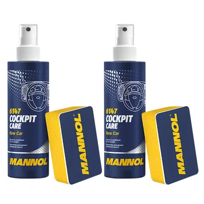 Produktbild von 2 x New Car Mannol 6147 Cockpit Care Innenraumpflege 250 ml incl. Schwamm