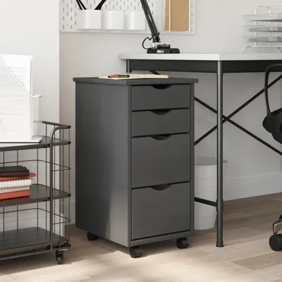 Produktbild von "SALE 2026"Rollschrank mit Schubladen MOSS Grau Massivholz Kiefer Promotion984734 - Kommoden