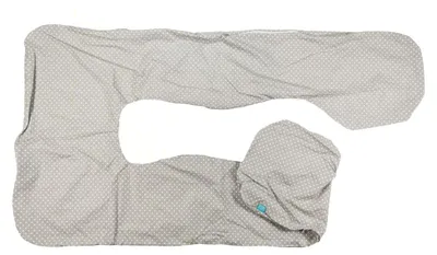 Immagine prodotto di Copertura per cuscino di gravidanza BabyUniverse, forma a U, 100% cotone - Grigio con motivo di papaveri