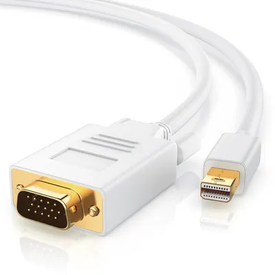Zdjęcie produktu dla CSL Kabel mini Displayport do VGA Audio & Video, adapter miniDP do monitora / kompatybilny z Thunderbolt 1 i 2 - 3m