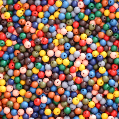Produktbild von Holzperlen zum Auffädeln - 500 Stück runde Bastelperlen - DIY Schmuckherstellung - Bunt 10 mm