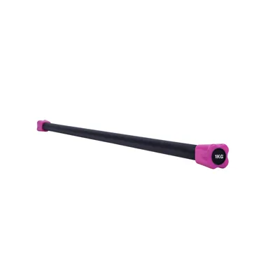 Produktbild von GORILLA SPORTS® Gewichtsstange - 1kg Gewicht, Rutschfest, Gummiert, aus Stahl - Langhantelstange, Weighted Bars, Aerobic Bar, Krafttraining