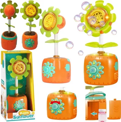Productafbeelding van Automatische zeepbellenmachine, zonnebloemmotief