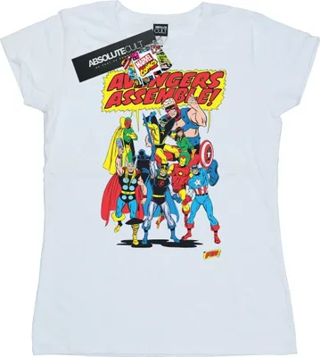 Produktbild von Marvel Comics - "Avengers Assemble" T-Shirt für Damen BI29703 (XXL) (Weiß)